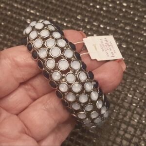 Lia Sophia Blue Crystal Bling Stretch Bracelet